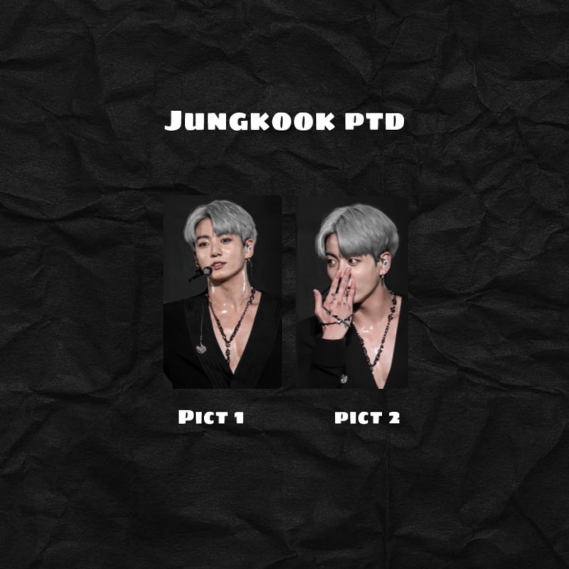 photocard pc lenticular bts jungkook ptd ver