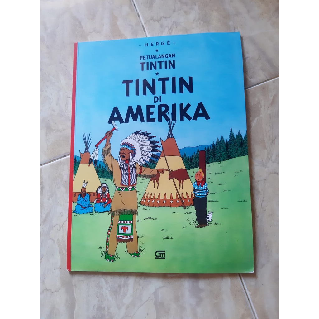 Jual Buku Komik Petualangan Tintin Di Amerika Oleh Herge | Shopee Indonesia