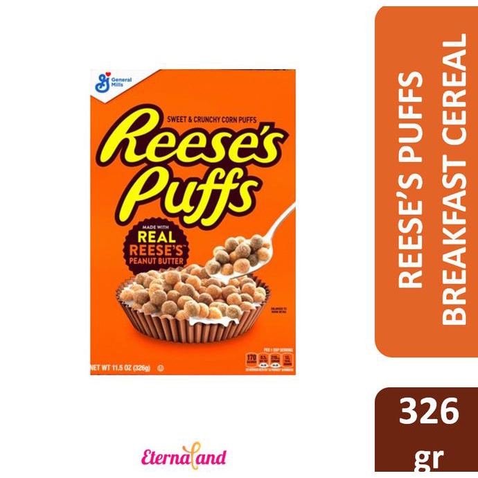 Terlaris Reeses Puffs Peanut Butter Cereal - Reese Puffs Sereal Impor - 115 Oz 326gr Makanan Shopee Indonesia