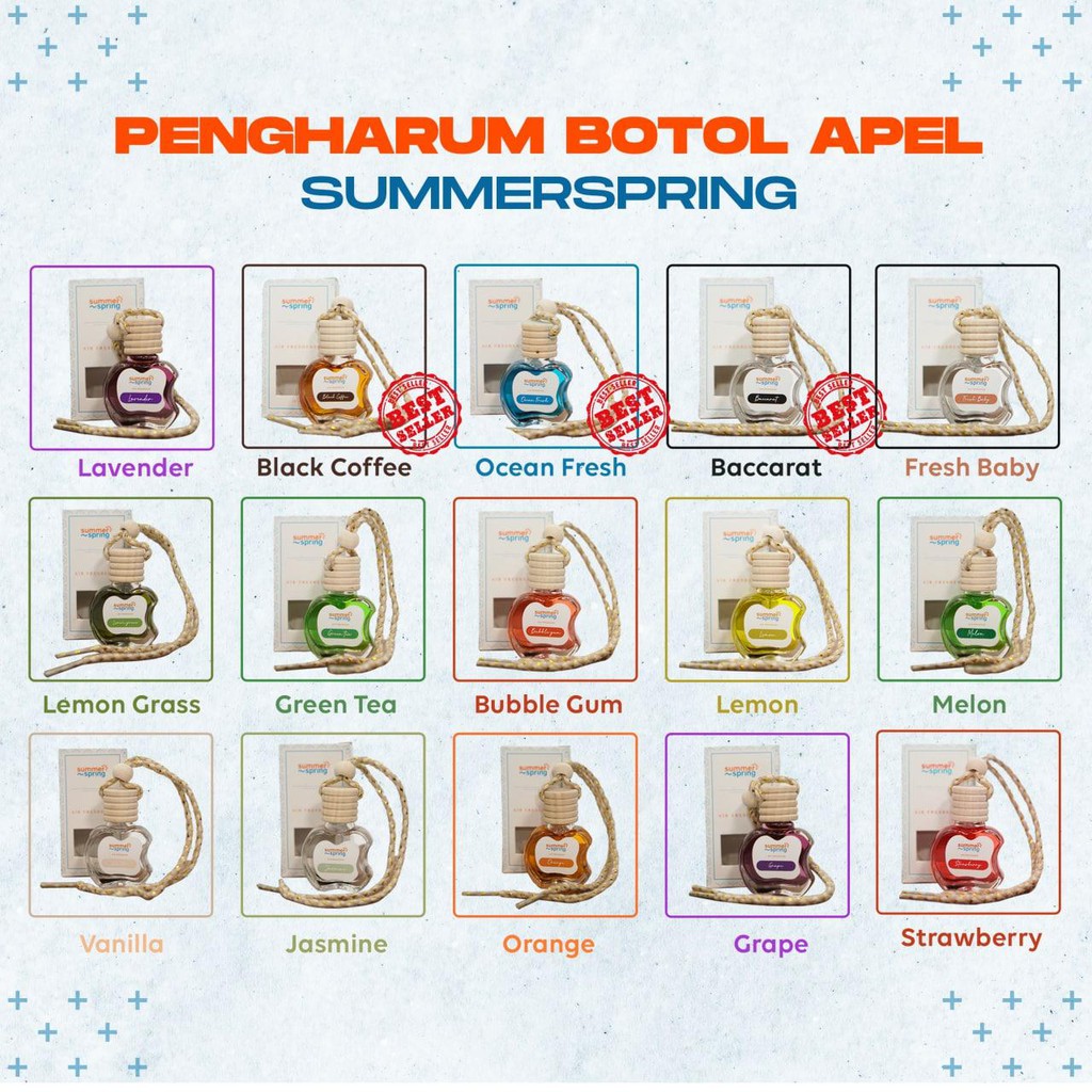 PA Pengharum Ruangan Parfum Pewangi Summerspring Botol Apel Mobil Lemari Kamar Mandi Gantung Tidur SS049