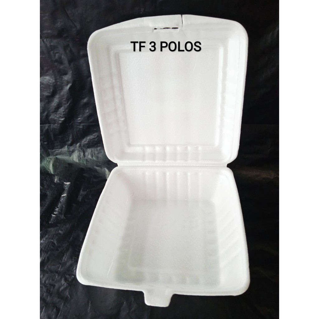 Jual Styrofoam Tf 3 Polos Sterofoam Bubur Ayam Nasi Snack Isi 100 Pcs