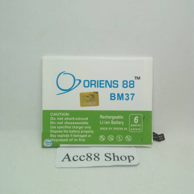 Baterai Batre Battery Double Power Xiaomi Redmi Mi 5s Plus BM37 OR88/ Oriens88