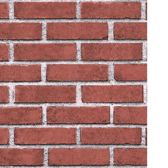 ➺ WALLPAPER DINDING MOTIF BATU BATA MERAH 3D ♡