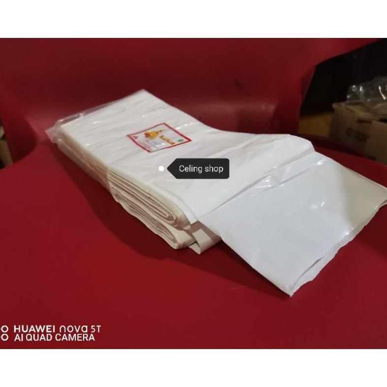 PLASTIK PE ROL TEMPE ROLL PUTIH SUSU MELAR TANPA PUTUS 10CM 11CM 12CM 13CM 1KG TERLARISS...,,,,,