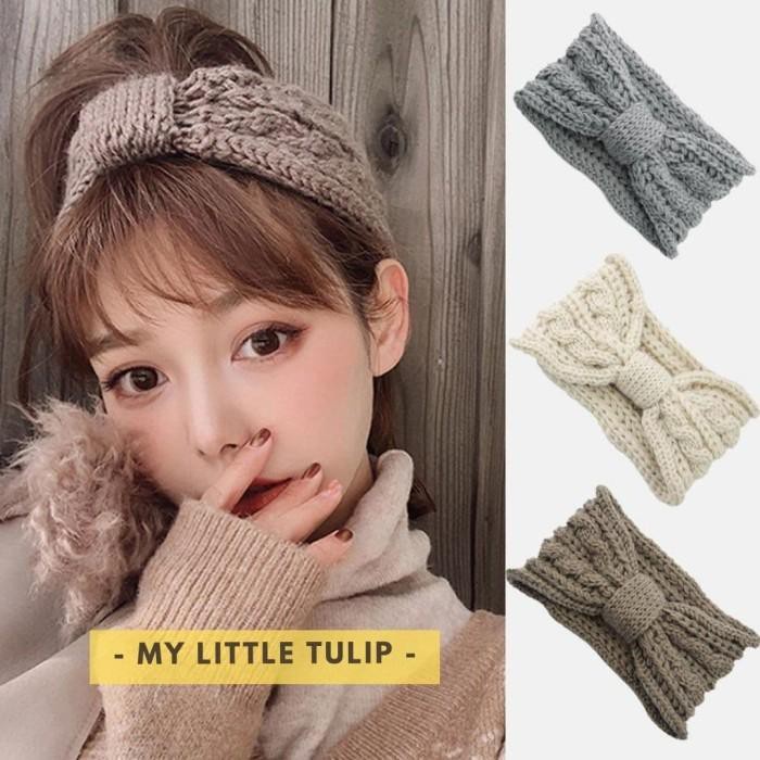 ☛TK☚ R212 HEADBAND RAJUT WOOL PITA HEAD BAND CANTIK KOREA BANDANA LEBAR FUR BANDO RAJUT CEWEK