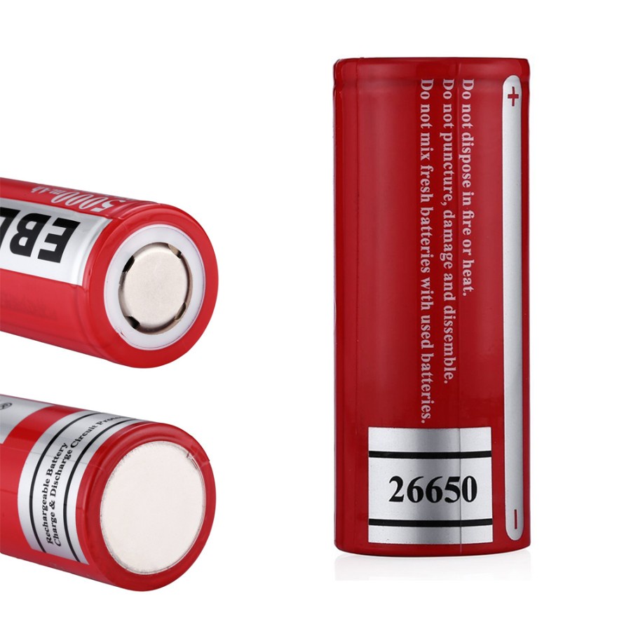 EBL 5000MAH BATTERY 26650 RECHARGEABLE BATTERY BATERAI SATUAN