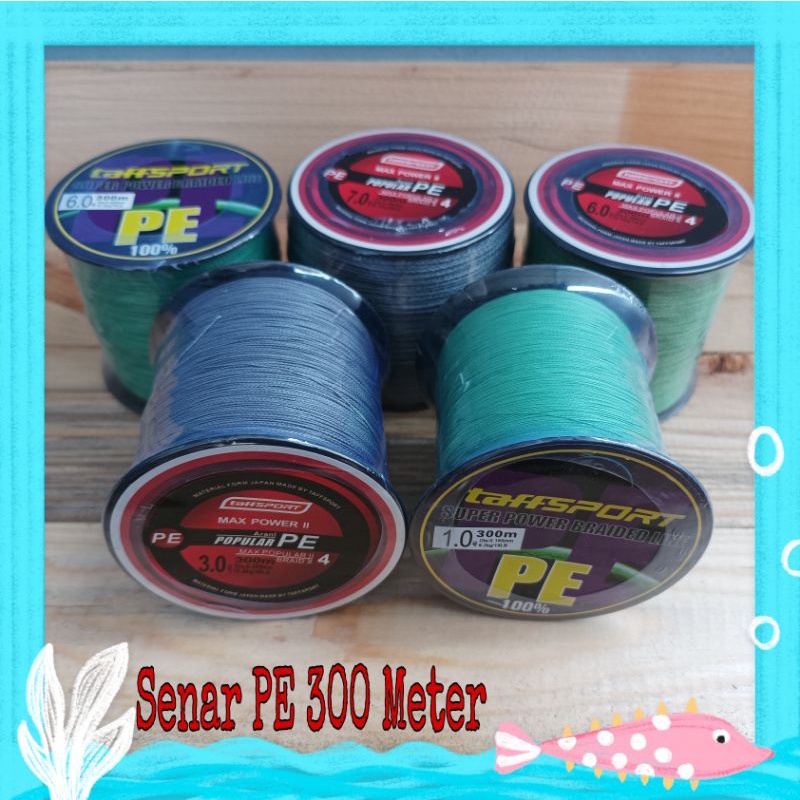 Senar Tali Benang Pancing PE Braided 300 Meter - TAFFSPORT