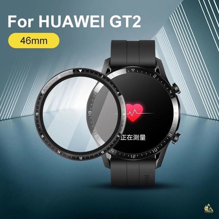 Tempered Glass 3D Huawei WATCH GT 2 42mm 46mm GT2 FULL CURVE Polimer Nano Technology Screen Protector Anti Gores Kaca Film