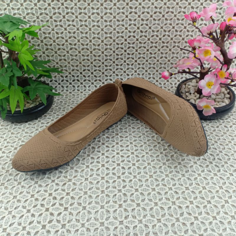 GRAVICI - Sepatu Flat Rajut Import Wanita Elegan DO-36