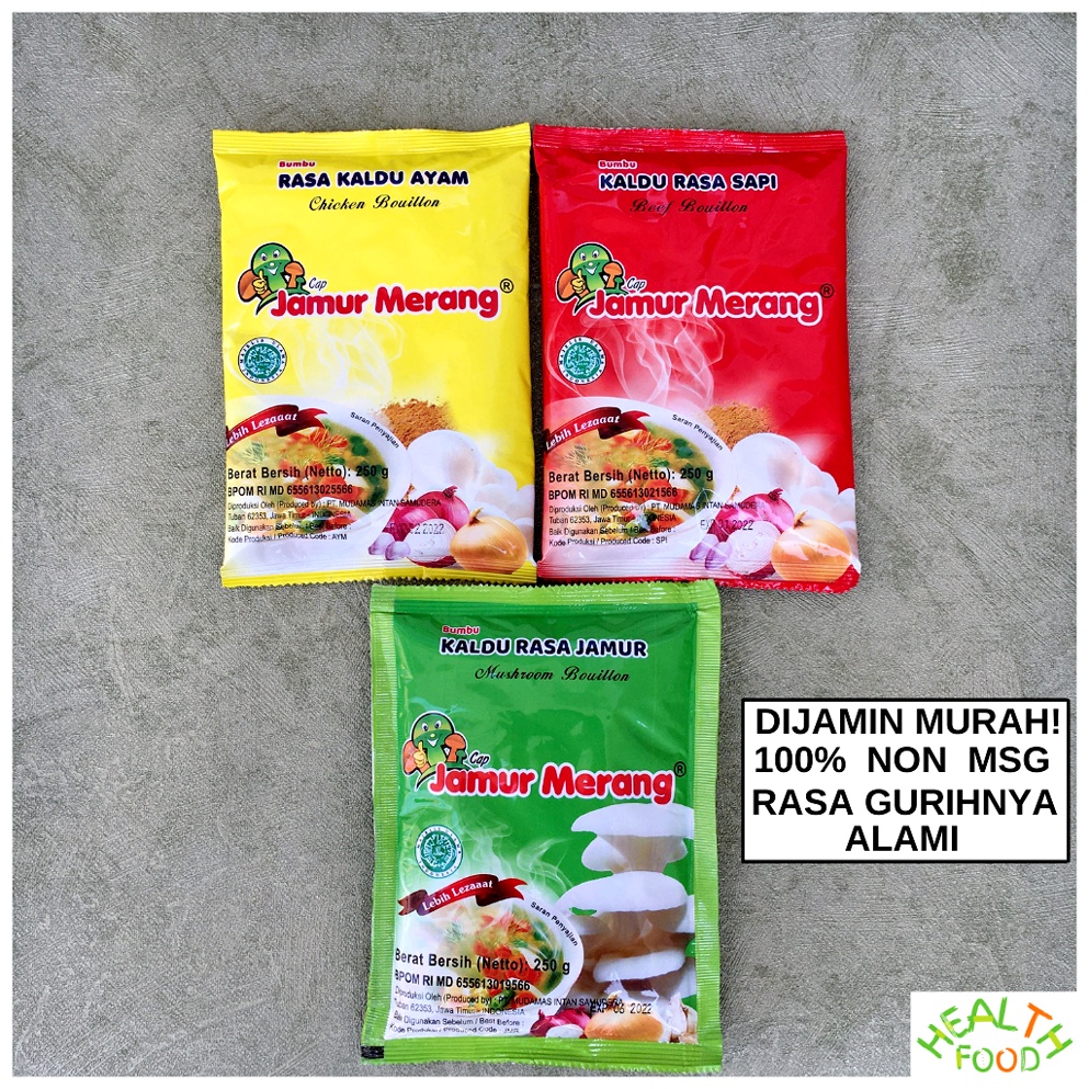 

Kaldu jamur merang alami 250 gram non msg rasa jamur