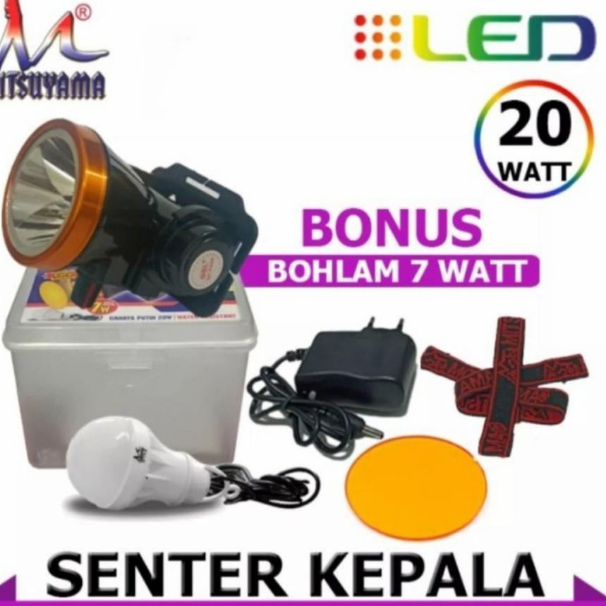 TZ.99449 ‣ Senter Kepala LED Putih 50 Watt Dimmer MITSUYAMA MS - 175P