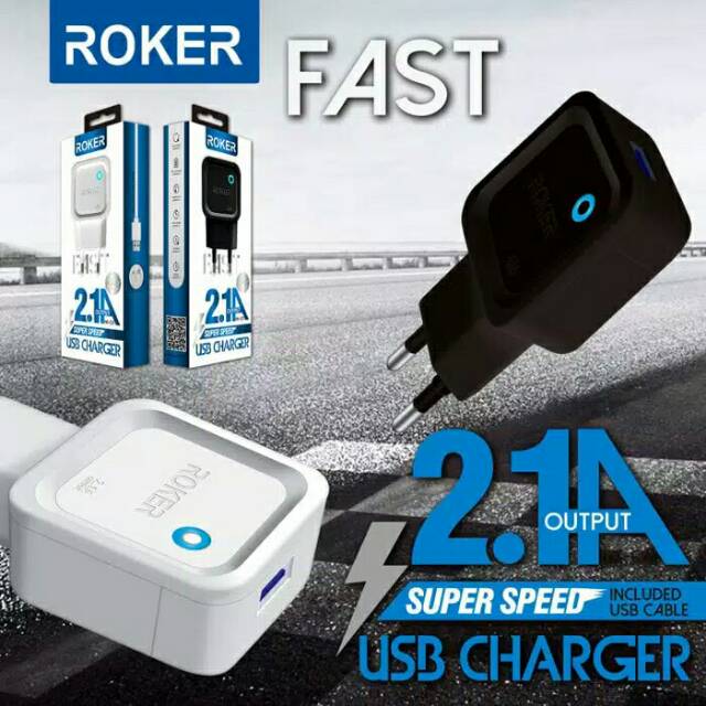 CHARGER ROKER 2.1A V8/MICRO