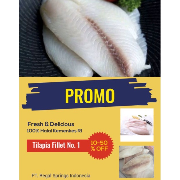 

Tilapia Fillet Nila 500Gr/1Kg/Promo/Berkualitas