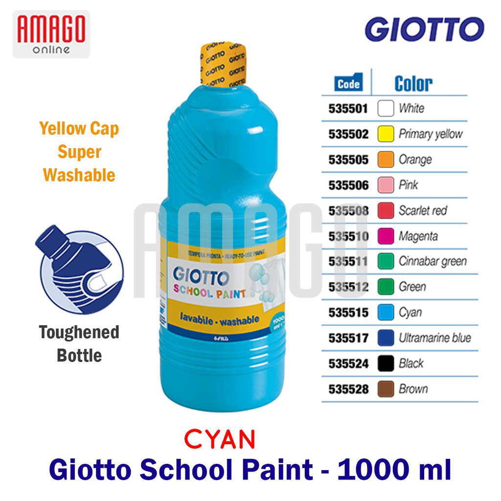 GIOTTO SCHOOL PAINT - CYAN - 1.000 ml - 535515