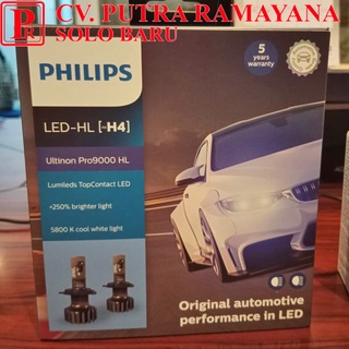 Jual Bohlam Lampu Mobil Philips ultinon Pro9000 LED H4 5800K Indonesia