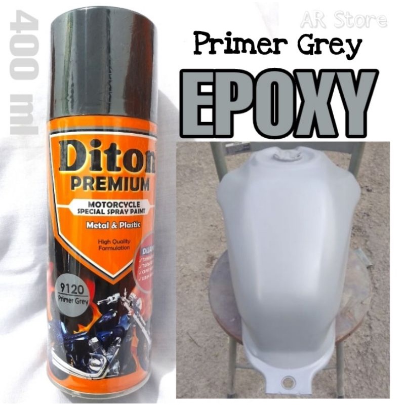 Cat Pilok Diton Premium 9120 Epoxy Primer Grey 400ml Epoksi Dasaran Abu-abu Pilox Pylox Poxy Foxy Po