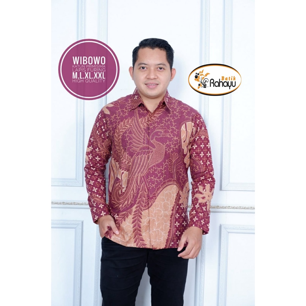 WIBOWO RAHAYU KEMEJA BATIK PRIA SOLO LENGAN PANJANG LAPIS FURING ATASAN PREMIUM MODERN TALANG PATI SETYO LUHUR BIRU KOPI COKLAT WIRA YUDA ARJUNA DAN NAGA ELANG DUA SETYO LUHUR HIJAU CAKRA BIRU PURBO LASEM GALING KAPS GURDO WIBOWO DANUR WENDA SADANA NAVI