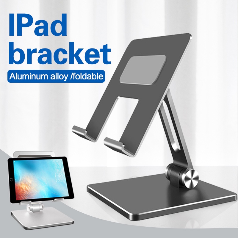 Tablet Holder Stand Desk Foldable Holder Dock For iPad/Phone Bisa Dilipat Ketinggian Bisa Diatur