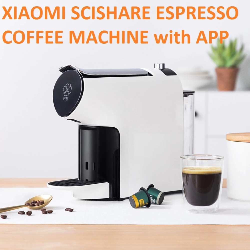 Xiaomi SCISHARE Mesin Kopi Espresso Pintar Coffee Powder Maker 19 Bar with App / Mesin Kopi