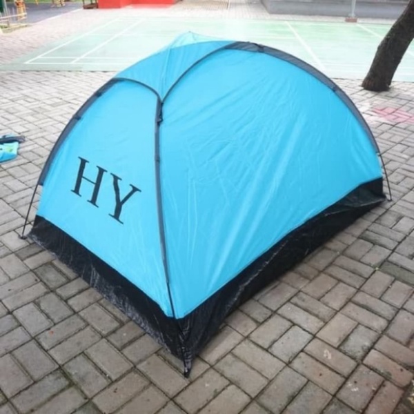 Unik Tenda Camping HY Monodome 2-3 Orang Hiking Tent not Consina - Biru Berkualitas