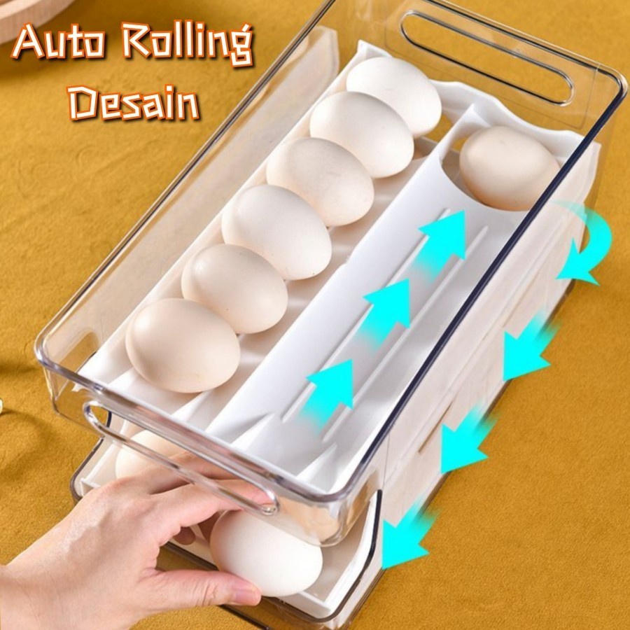 Egg Storage Rak Kotak Box Tempat Penyimpanan Telur Telor