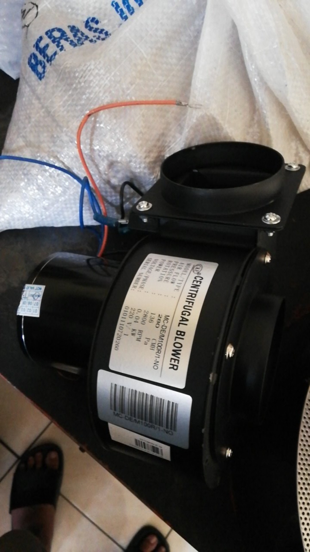 Cke Mini Centrifugal Mc-de M100r Blower Keong Blower Dapur / Penghisap Asap Dapur