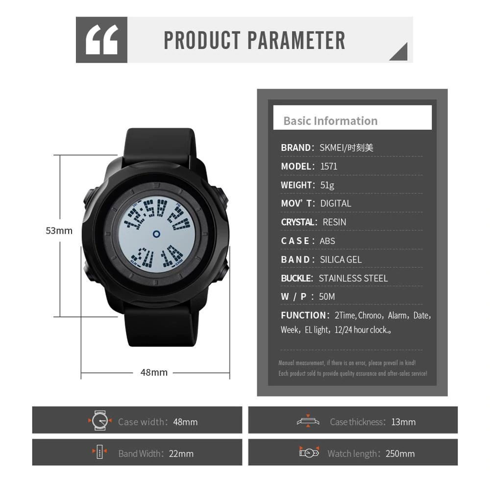 SKMEI 1571 Jam Tangan Pria Digital Anti Air WATCHKITE WKOS