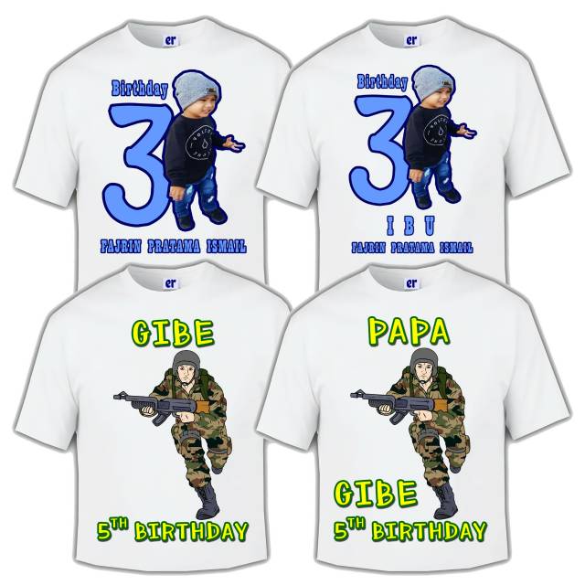 Kaos custom couple keluarga bebas desain