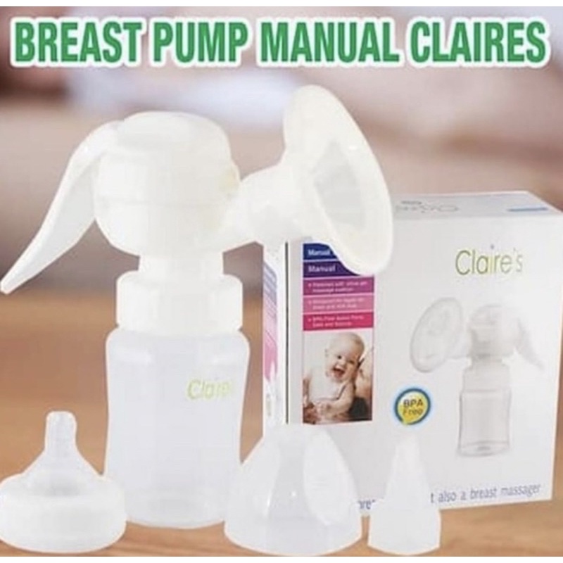 Claire's Manual Breast Pump A10 - Claires Pompa Asi Manual Ibu Menyusui + Botol Nipple