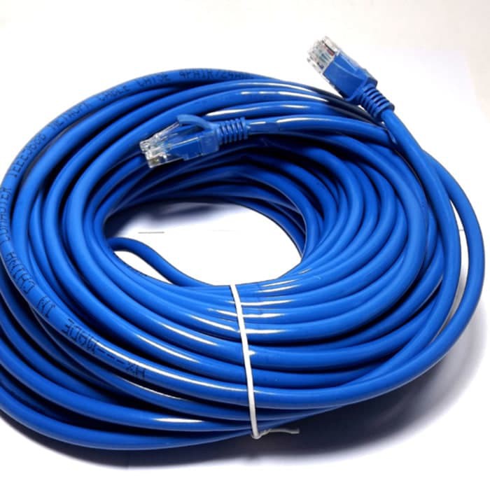 Kabel LAN CAT5 5/10/15/20/25/30 Meter Cat5E UTP Cable Network Cable Konektor RJ45