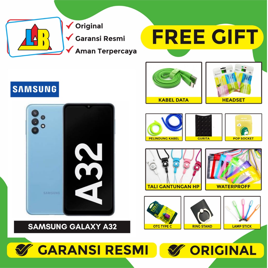 Smartphone Samsung A32 / Ram 6&128 GB / Ram 8&128 GB / Garansi Resmi HP Handphone Promo Cuci Gudang COD