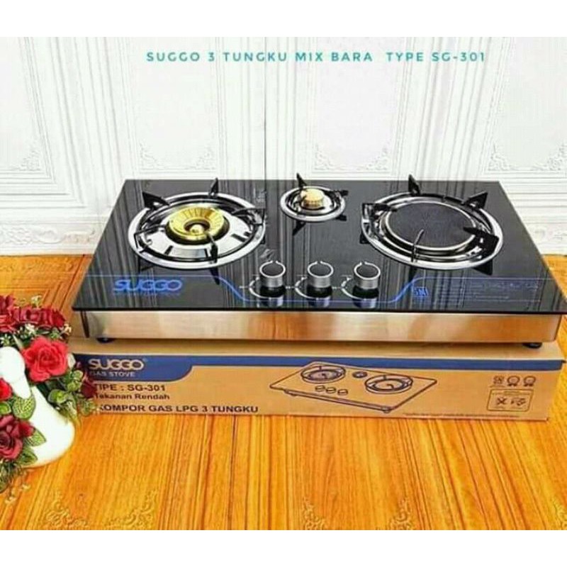 kompor tanam 3 tungku merk suggo