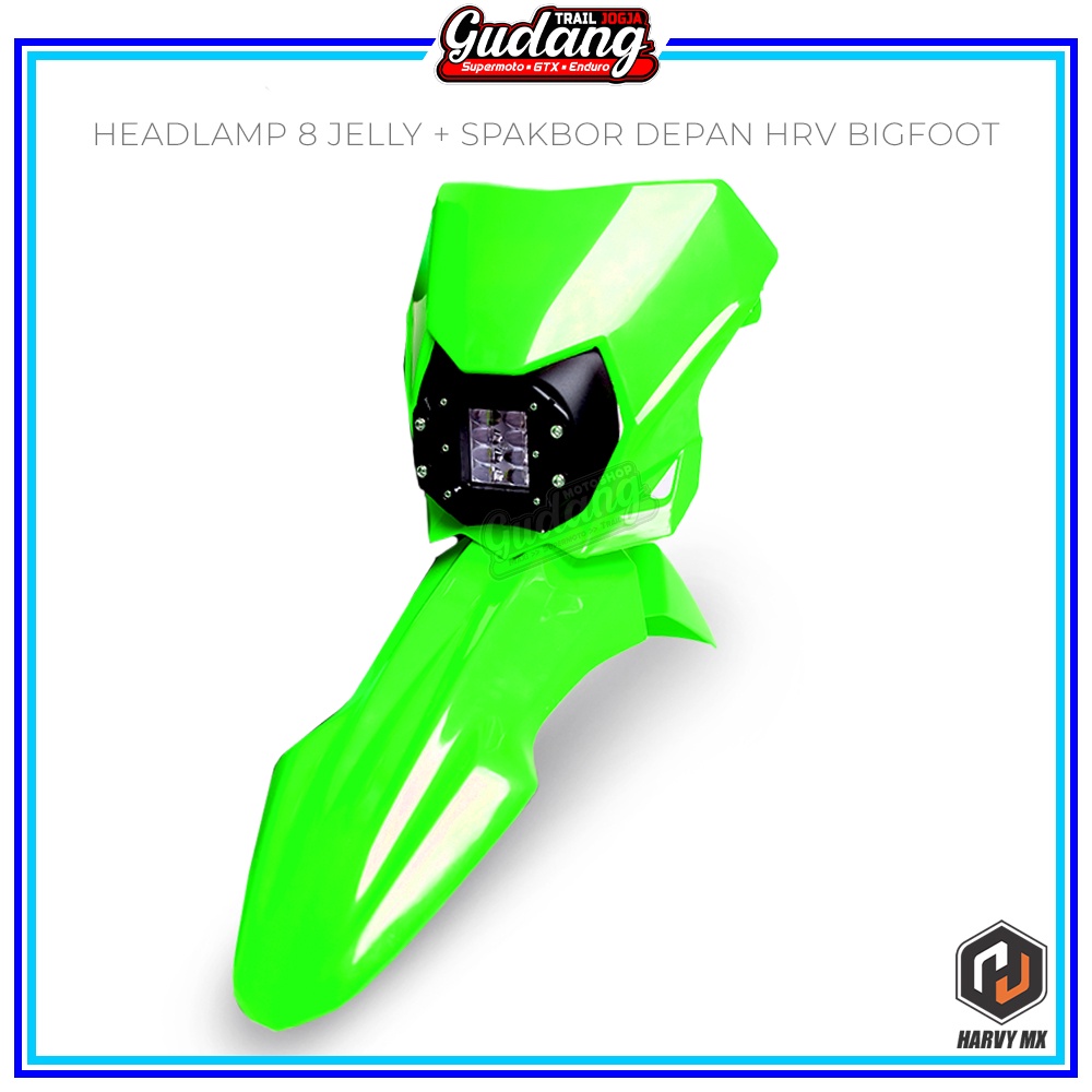Sparkbor Slebor Depan Plus Headlamp HRV Lampu Depan LED Standar 8 LED JELLY 12 LED 2W KLX BIGFOOT
