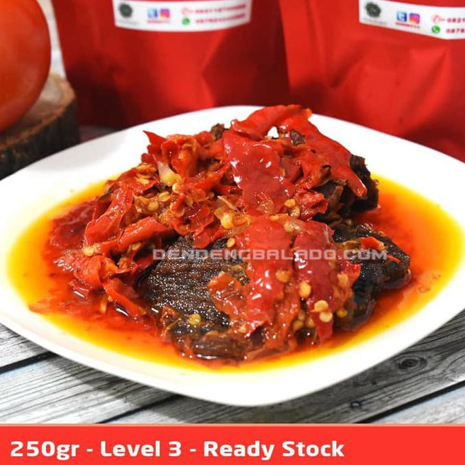 

PROMO Dendeng Balado Batokok (Cabe Merah) PEDAS LEVEL 3 - ASLI PADANG