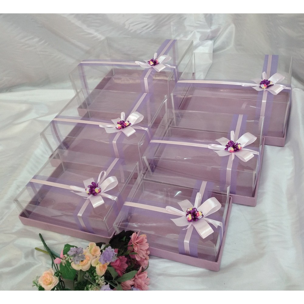 

Kotak seserahan hantaran 1 set 6 pcs model tile pita