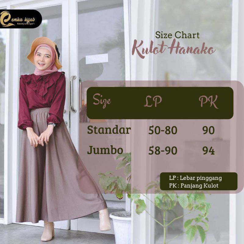 Hanako Kulot by Emka Hijab - Celana Kulot lebar