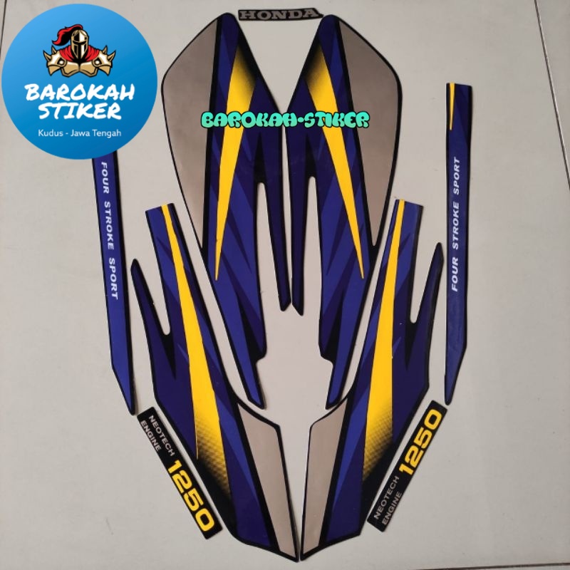 Striping Stiker Polet list motor honda gl max glmax 1997 1998 neo tech kuning biru ungu list body st