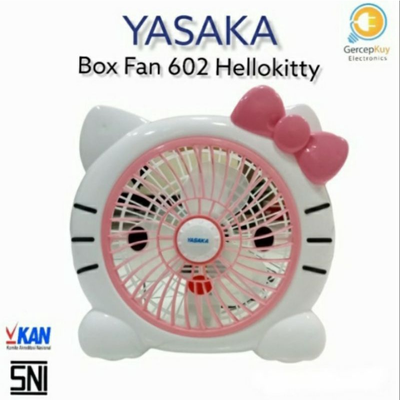 Boxfan karakter hellokitty / kipas karakter yasaka / kipas angin meja