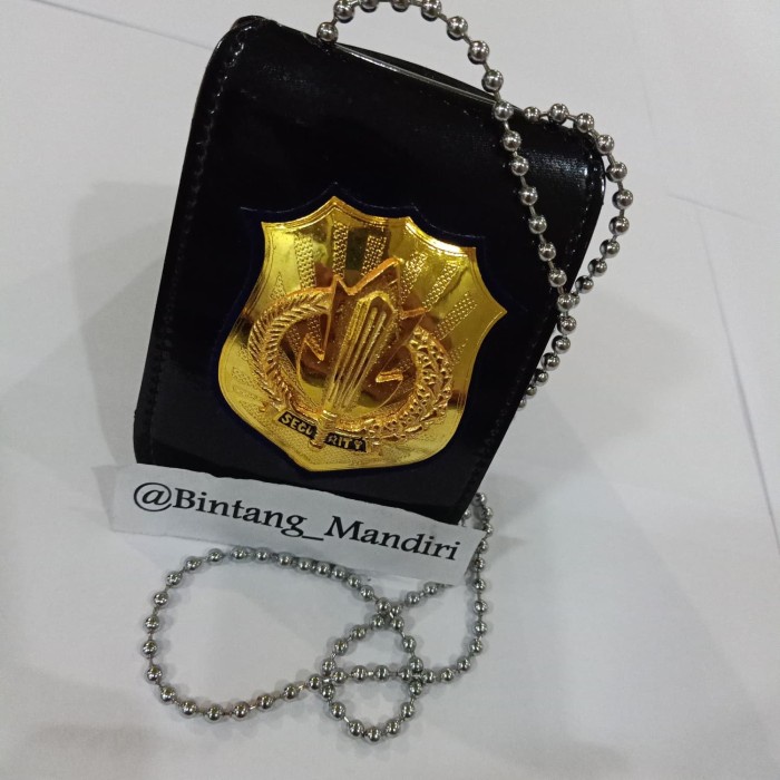 

Wow Name Tag Id Card Dompet Kalung Lencana Kta Security Satpam Kulit Bagus Trendi