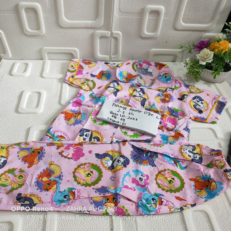 murah Banjarmasin piama anak zise l 2-3th adem laris cod/bayar di tempat/zahra.al.gifari