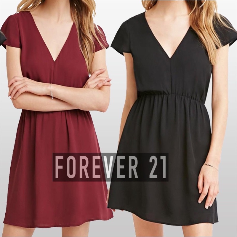 F21 Mini Dress V-Neck