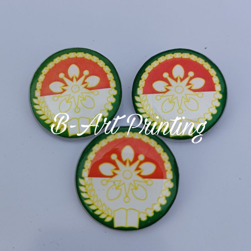 MURAH Pin DWP Pin Dharmawanita Dharma Wanita Pin Darma Wanita Bulat Akrilik Resin Peniti 3cm