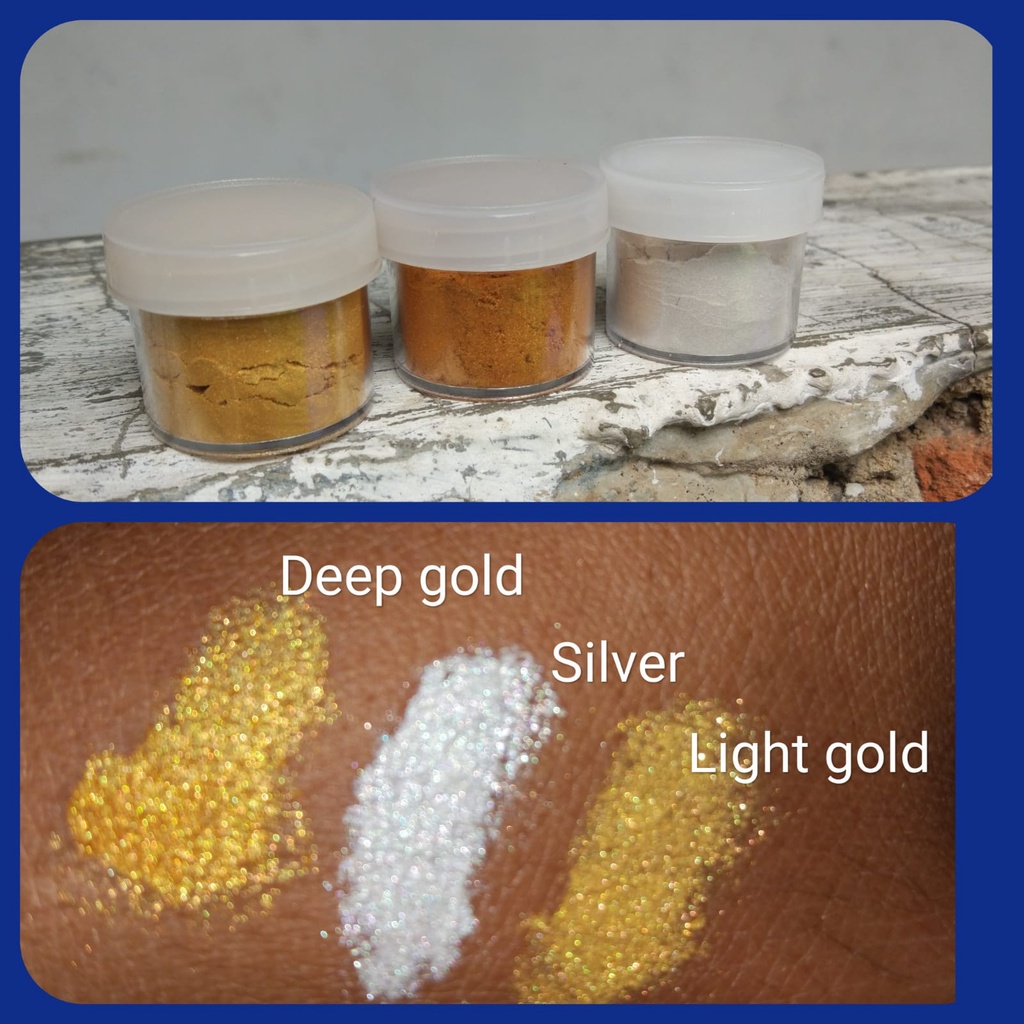 POWDER GOLD DAN SILVER SHINE UNTUK WHITE HENNA ( KECIL )