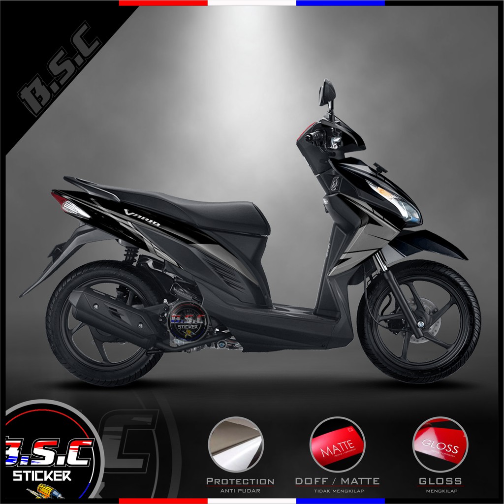 Sticker Motor Stiker Decal FULL BODY Vario 110 ESP Vario Remot Motif Techno Grey