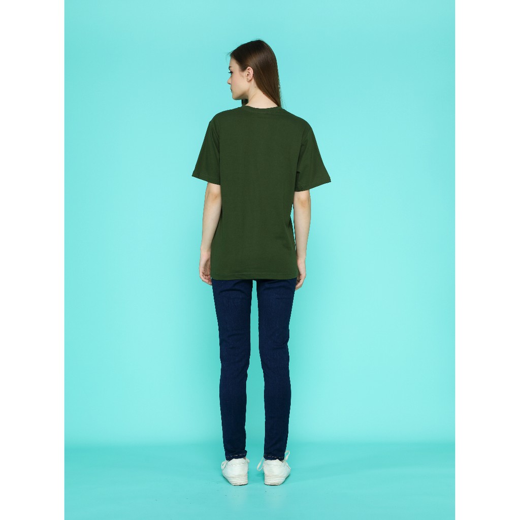 Kaos Tshirt Polos KAUZTEE Premium Tshirt Unisex 100% Cotton Combed 28s - Seaweed Green