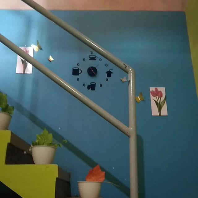 Jam Dinding Besar Jam Dinding Raksasa Jam Dinding Diy Model Kafe Gelas Kopi