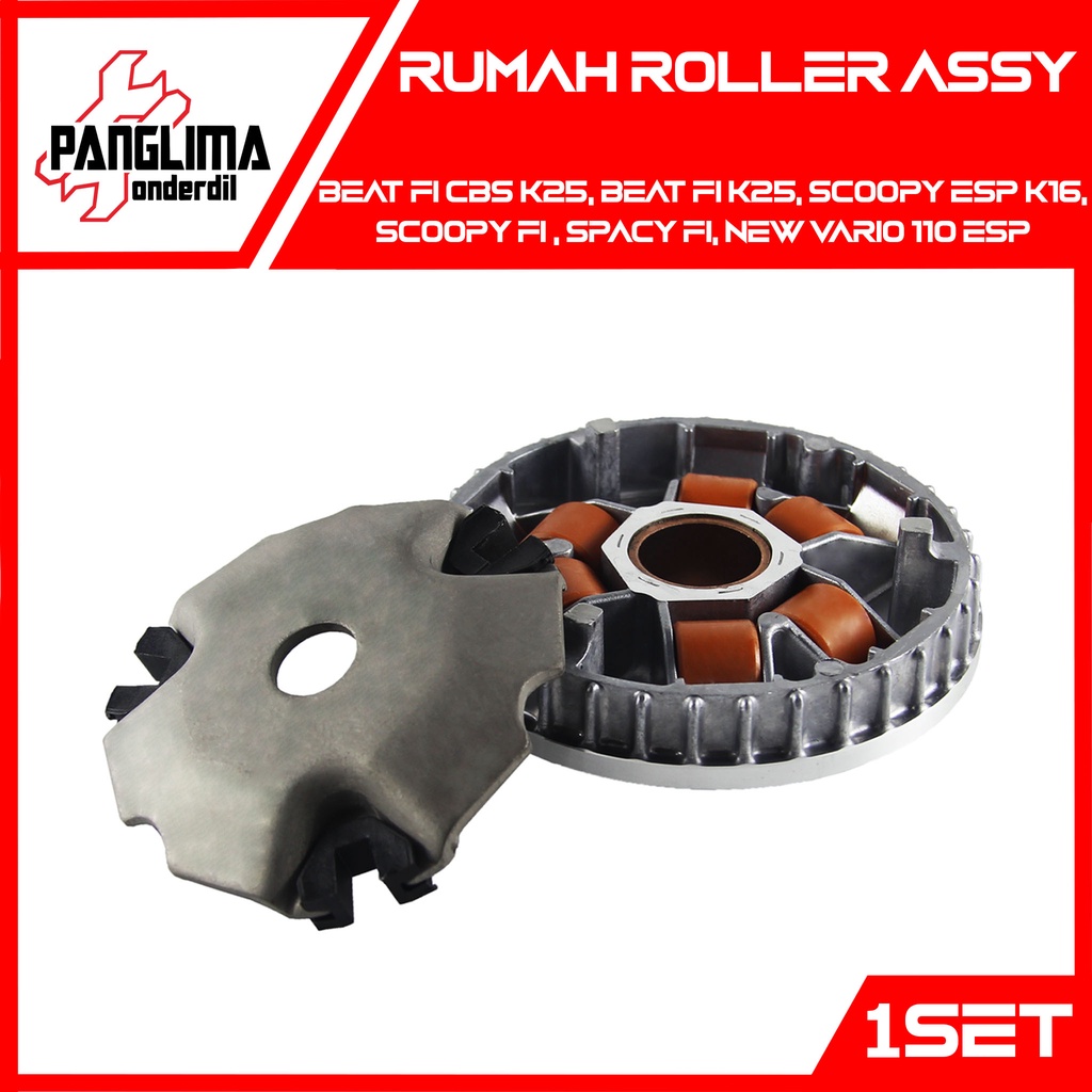 Rumah Roller-Roler Assy Beat FI-CBS &amp; Vario 110 F1-eSP 2014 &amp; Spacy FI &amp; Scoopy FI-eSP 2012-2014 Penutup-Tutup-Slider-Set-Lengkap-Komplit