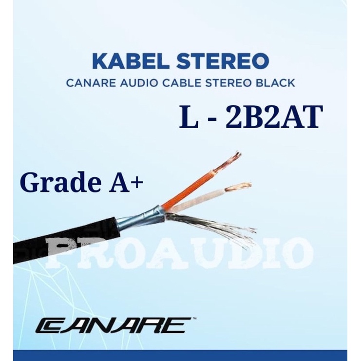 Kabel Head Canare Per Meteran Isi 3 Stereo L2B2AT L 2B2AT Mudah Solder Grade A +