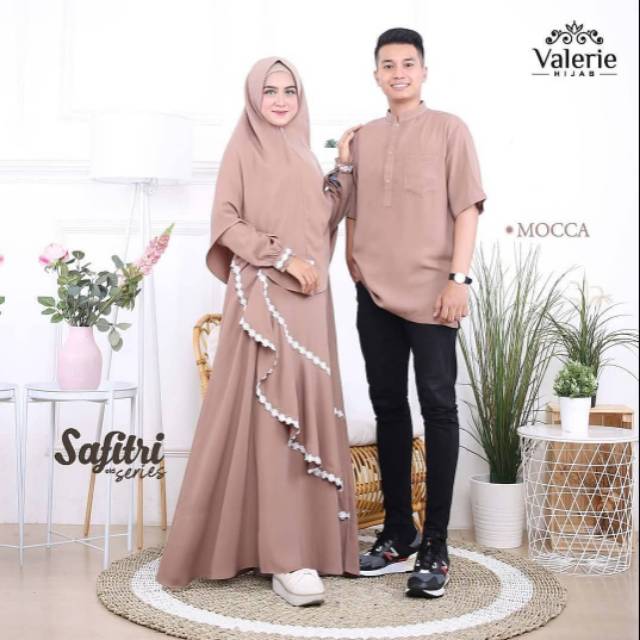 Ns FC Najibah Gamis couple Muslim Modis Modern White