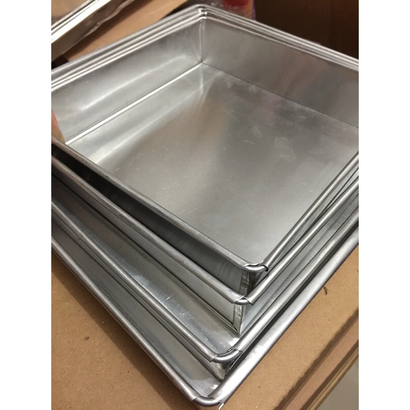 Loyang kotak Aluminium Tebal kue BOLU GULUNG tinggi 4 cm